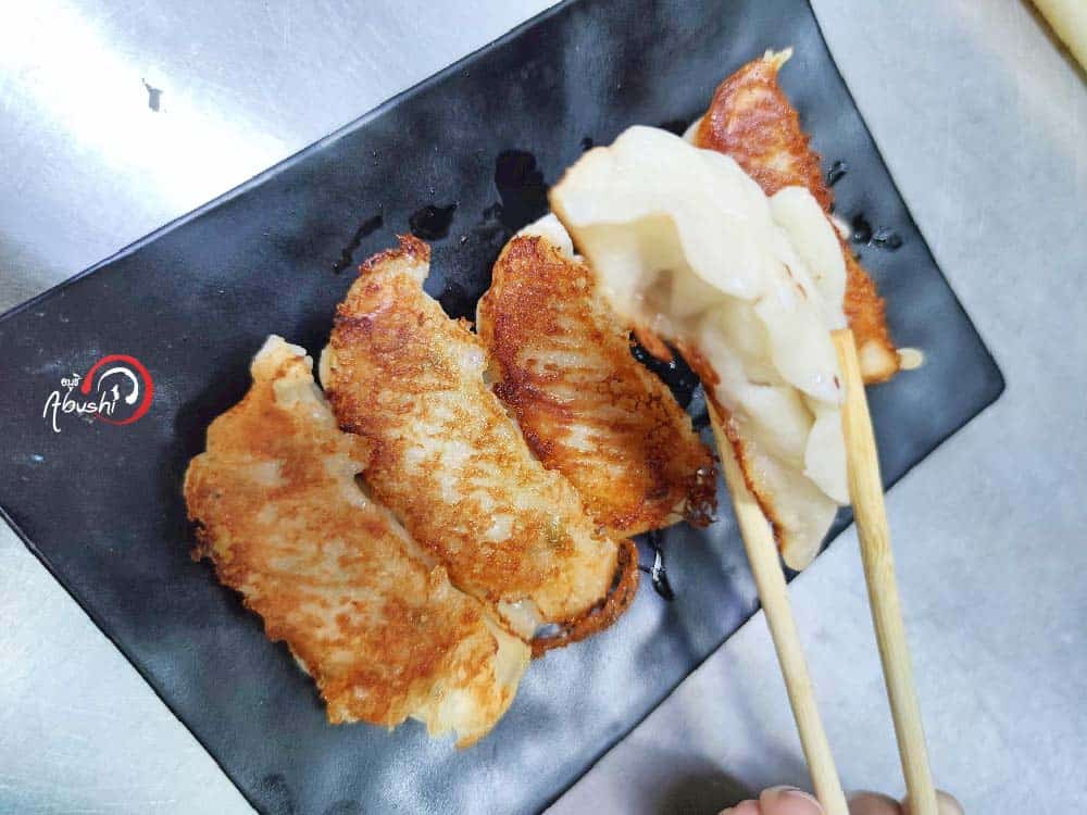 gyoza halal เกี๊ยวซ่าฮาลาล อบูชิ abushi-ทอดน้ำ